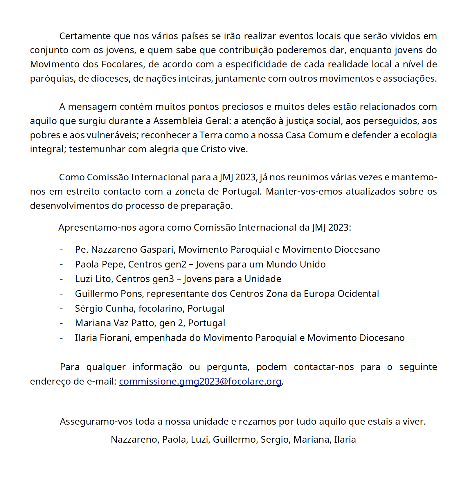 PT RGI GM 20211004 PT lettera commissione internazionale GMG 2023 2